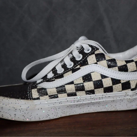 VANS unisex Old Skool Confetti Checkerboard Child Sneakers - Picture 2 of 10